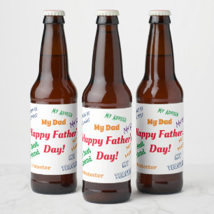 Etiqueta Para Botella De Cerveza Día del Padre