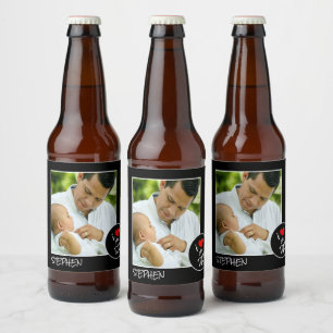 Etiqueta Para Botella De Cerveza Día del padre, foto del Personalizado - Personali
