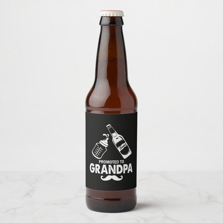 Etiqueta Para Botella De Cerveza Día del padre promovido al abuelo |  