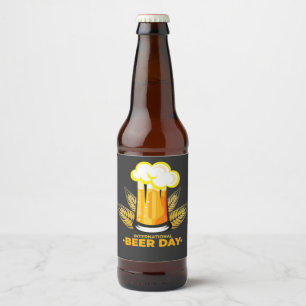 Etiqueta Para Botella De Cerveza Día Internacional de la Cerveza