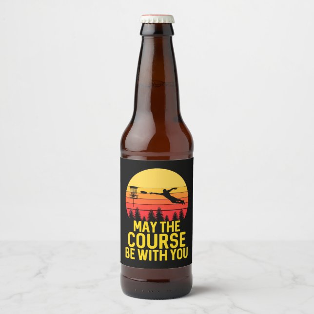 Etiqueta Para Botella De Cerveza Disco Golf con usted (Anverso)
