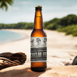 Etiqueta Para Botella De Cerveza Diversión Tipografía Retro Vintage Divertida Fiest