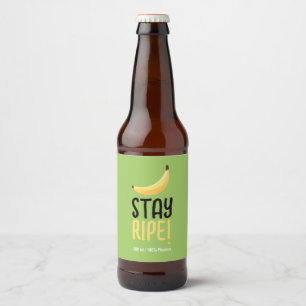Etiqueta Para Botella De Cerveza Divertidos Favoritos de Fiesta de Plátano Retro Ed