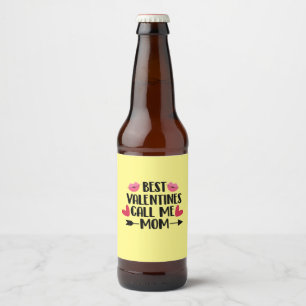 Etiqueta Para Botella De Cerveza Doble regalo a mejor San Valentín me llama mamá