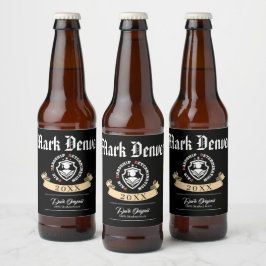Etiqueta Para Botella De Cerveza Dolor, Dificultad, Determinación – Frase divertida