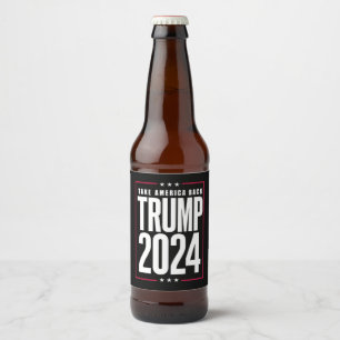 Etiqueta Para Botella De Cerveza Donald Trump 2024 retrotrae a Estados Unidos a las
