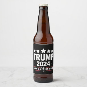 Etiqueta Para Botella De Cerveza Donald Trump 2024 retrotrae a Estados Unidos a las