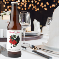Dragón negro Roses rojos Fantasía Boda