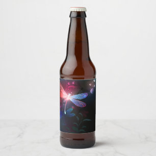 Etiqueta Para Botella De Cerveza Dragón rojo