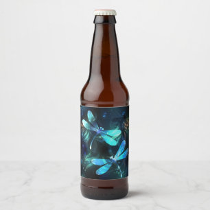 Etiqueta Para Botella De Cerveza Dragonflies