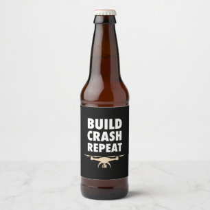 Etiqueta Para Botella De Cerveza Dron de repetición de choque de compilación