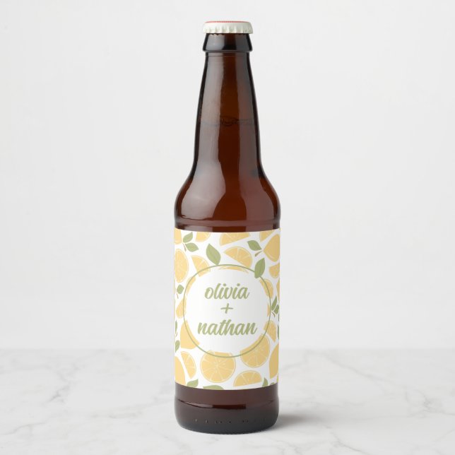 Etiqueta Para Botella De Cerveza Ducha nupcial o Boda personalizada (Anverso)