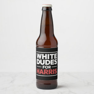 Etiqueta Para Botella De Cerveza Dudes Blancas Para Kamala-Harris Para El President