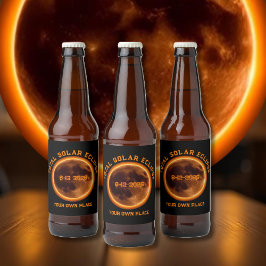 Etiqueta Para Botella De Cerveza Eclipse Total de Sol 12 de agosto de 2026