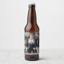 Etiqueta Para Botella De Cerveza Edouard Manet - Un bar en el Folies-Bergere