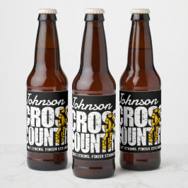 Etiqueta Para Botella De Cerveza Ejecutor de texto de ADD de país cruzado ejecutand