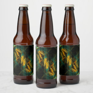 Etiqueta Para Botella De Cerveza El arte abstracto del ojo de la jungla