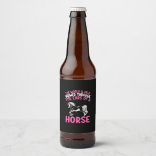 Etiqueta Para Botella De Cerveza El Arte De Caballo Es Mejor Visto En El Mundo