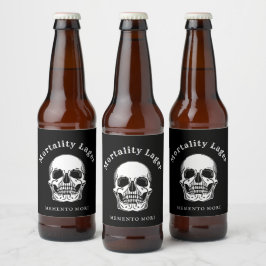 Etiqueta Para Botella De Cerveza El cráneo vintage hablaban de Halloween