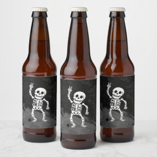 Etiqueta Para Botella De Cerveza El divertido y divertido esqueleto anti Trump del