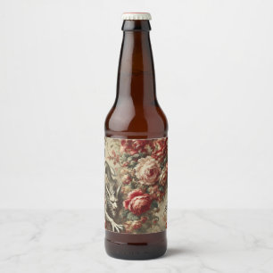 Etiqueta Para Botella De Cerveza El Matorral Escarlata – Diseño Mitológico Gótico