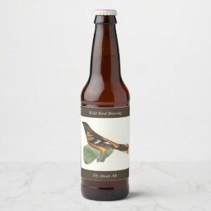 Etiqueta Para Botella De Cerveza El Oriole de Oro o Baltimore (Icterus galbula)