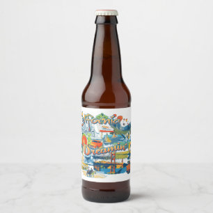 Etiqueta Para Botella De Cerveza El sueño de California