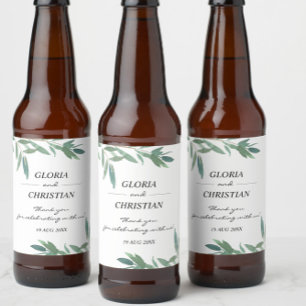 Etiqueta Para Botella De Cerveza Elegante Etiqueta de botella de cerveza Boda de fo