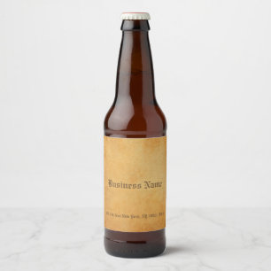 Etiqueta Para Botella De Cerveza Elegante Nostálgico Aspecto de Papel Antiguo Bebid