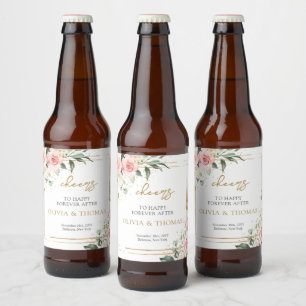 Etiqueta Para Botella De Cerveza Elegante rosas rosas rosas rosas rosas rosas eucal