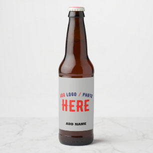ETIQUETA PARA BOTELLA DE CERVEZA ELEGANTES MODERNAS PERSONALIZABLES CENIZA VERIFICA