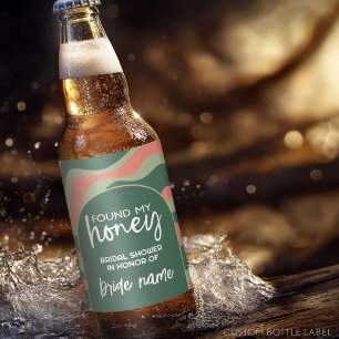 Etiqueta Para Botella De Cerveza Ella Encontró Su Miel - Invitación de Despedida de