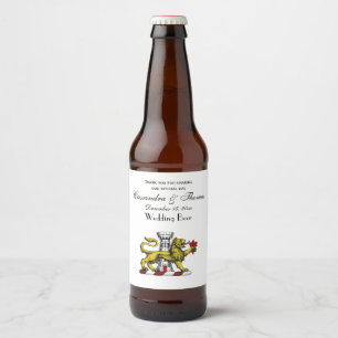 Etiqueta Para Botella De Cerveza Emblema de la Cresta Fleur de Lis de la Torre del 