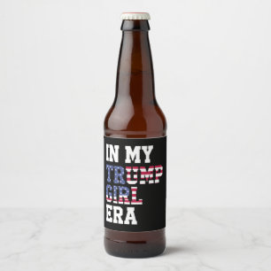 Etiqueta Para Botella De Cerveza En Mi Era De Chica Trump EEUU 47º Presidente
