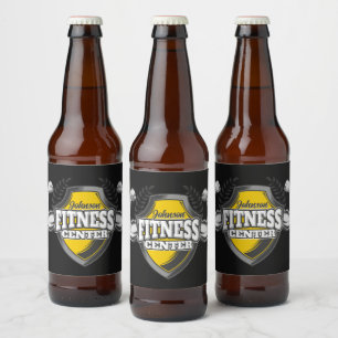 Etiqueta Para Botella De Cerveza Entrenador de musculatura personalizado NOMBRE Gim