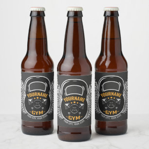 Etiqueta Para Botella De Cerveza Entrenador personalizado de fitness de GYM Kettleb