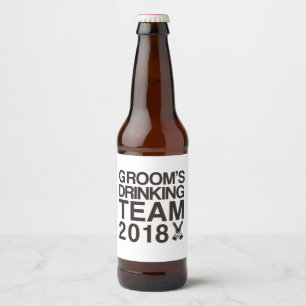 Etiqueta Para Botella De Cerveza Equipo de bebidas de Groom 2018