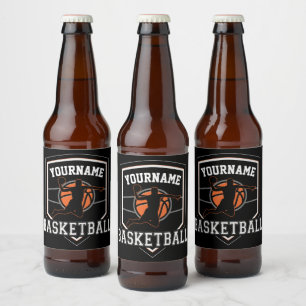 Etiqueta Para Botella De Cerveza Equipo de Slam Dunk de jugador de baloncesto perso