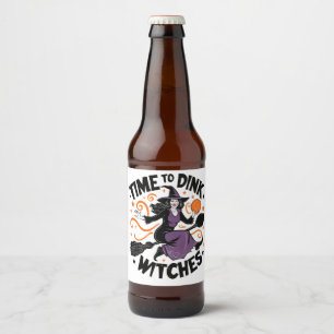 Etiqueta Para Botella De Cerveza Es hora de que las brujas comiencen a jugar a la b