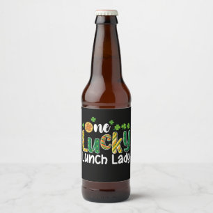 Etiqueta Para Botella De Cerveza Escuela St Patrick's Day de One Lucky Lunch Lady