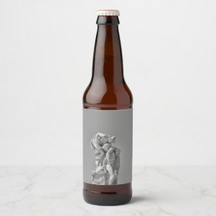 Etiqueta Para Botella De Cerveza Esculturas romanas en composición moderna