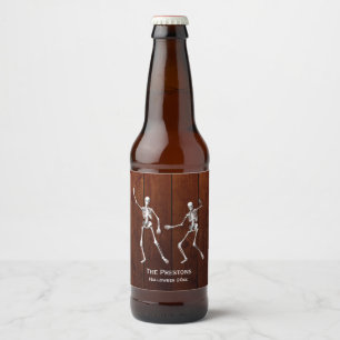 Etiqueta Para Botella De Cerveza Esqueletos danzantes Sello de cerveza Halloween Ma