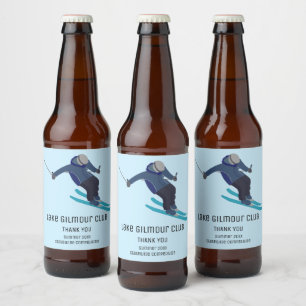 Etiqueta Para Botella De Cerveza Esquí