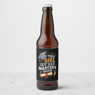 Etiqueta Para Botella De Cerveza Esta chica se graduó con una maestría