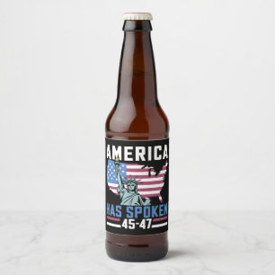 Etiqueta Para Botella De Cerveza Estados Unidos ha hablado 45 47 del presidente Tru