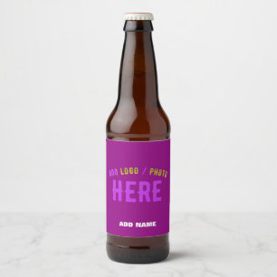 ETIQUETA PARA BOTELLA DE CERVEZA ESTILOSA MARCA VIOLETA MODERNA PERSONALIZABLE VERI