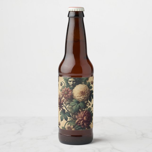 Etiqueta Para Botella De Cerveza Ethereal Menace - Diseño botánico gótico (Anverso)