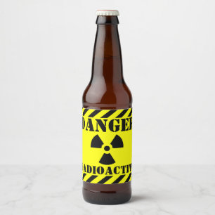 Etiqueta Para Botella De Cerveza Etiqueta de advertencia de símbolo RADIOACTIVO div