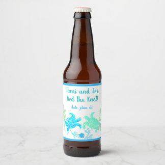 Etiqueta Para Botella De Cerveza Etiqueta de botella de cerveza de bodas de playa