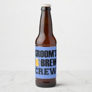 Etiqueta Para Botella De Cerveza Etiqueta de botella de cerveza Groom's Brew Crew G